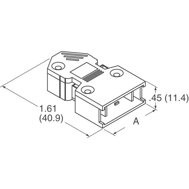 10336-A500-00 3M  Carcasas traseras para conectores D-Sub en forma de D